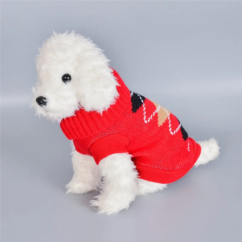 Собака кошка зима теплый зимний свитер Домашние животные собаки Костюм водолазка Одежда для маленьких больших пальто для собак крупных пород animale domestico@ 5
