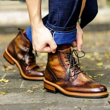 New Men Martins Boots Genuine Leather High Quality Leisure Lace-up Man Shoes Fashion Ankle Boots Male Chelsea Boots New Men Martins Boots Genuine Leather High Quality Leisure Lace-up Man Shoes Fashion Ankle Boots Male Chelsea Boots