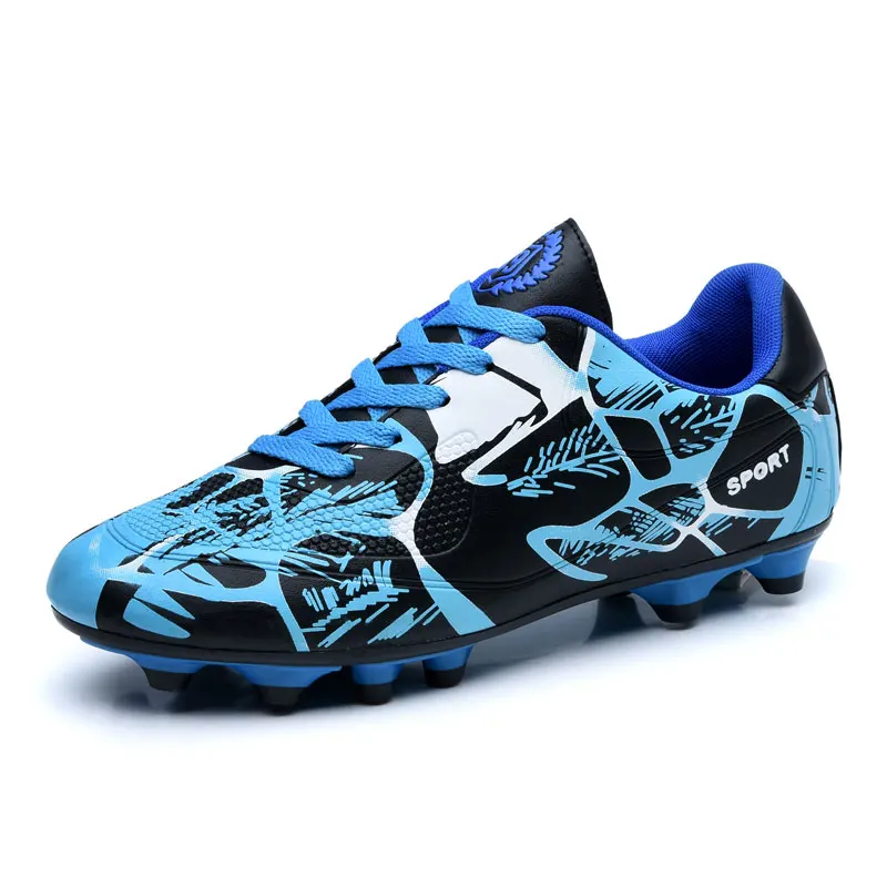 MWY/футбольная обувь для мужчин; футбольные бутсы; детские футбольные бутсы; водонепроницаемые спортивные кроссовки; обувь для футбола; zapatillas hombre - Цвет: Blue