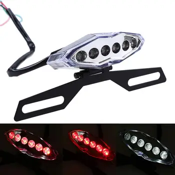 

Universal LED Vintage Taillight 12V Brake Stop Lamp Motorcycle Retro Plate Holder Warning Light Moto Accessories