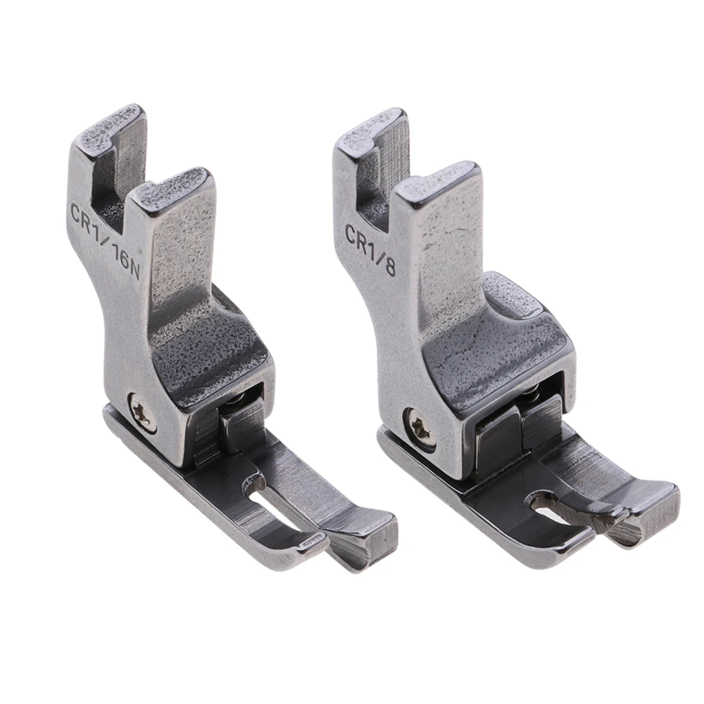 2 Pieces 1/8 1/16 Compensating Presser Foot Feet Sewing Machine Accessories For Sewing Knit & Thin Materials