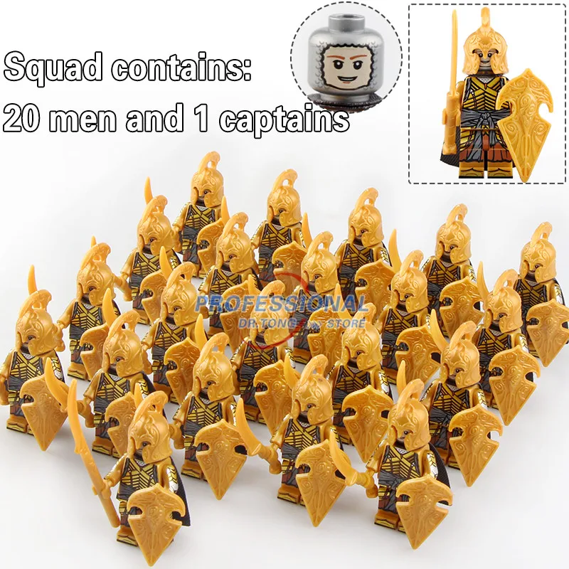 Billig Herr der Ringe Action figuren Noldo Krieger Golodh Bausteine Zahlen Bricks Modell Spielzeug Kinder Geschenk KT1032