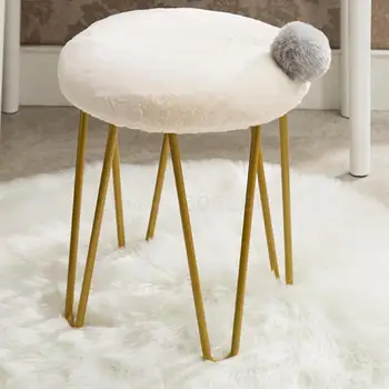 

Modern Simple Dressing Stool Net Red Stool Dressing Stool Nail Chair Household Dressing Table Chair Iron Wash Stool