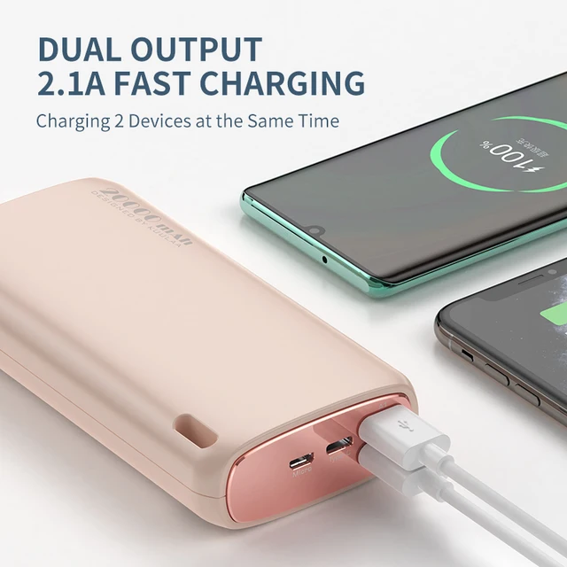 KUULAA Power Bank 20000mAh Portable Charging Poverbank Mobile Phone External Battery Charger Powerbank 20000 mAh for Xiaomi Mi 4