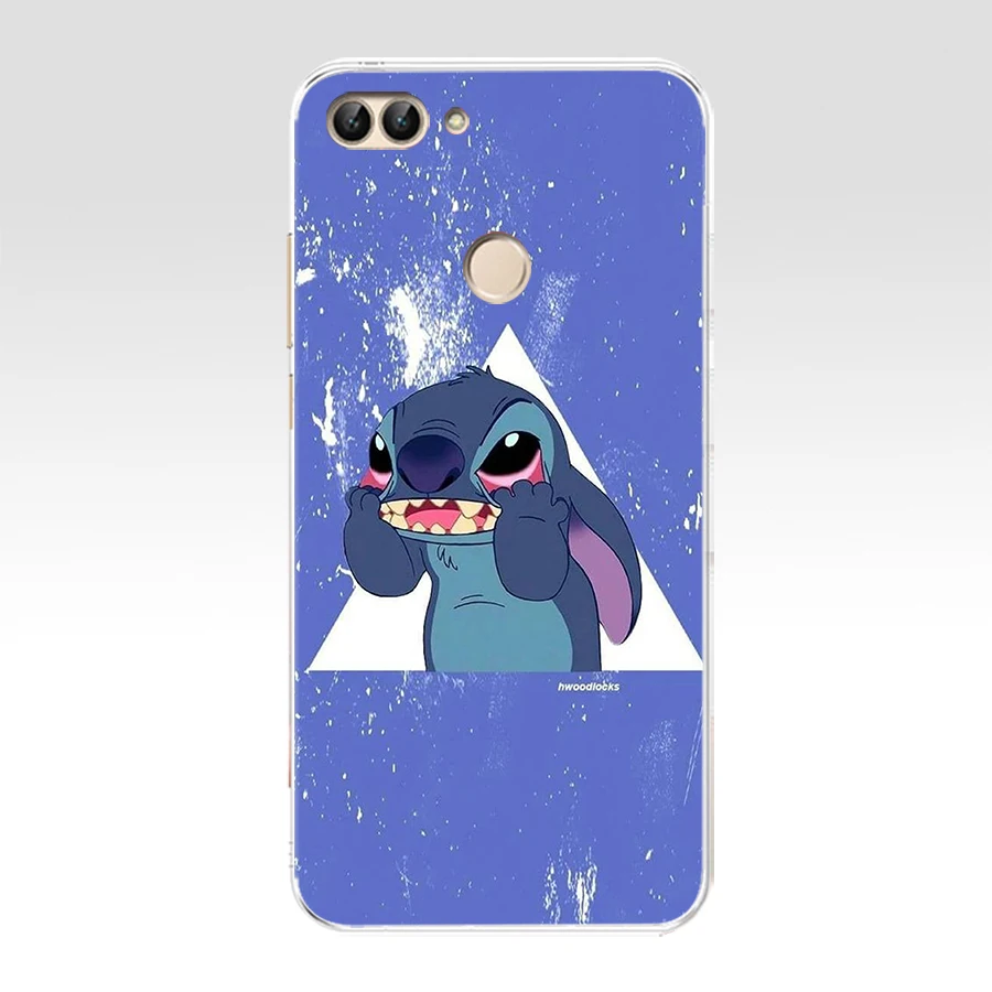 69AA Ститч Забавный Милый мультяшный Мягкий ТПУ чехол для huawei Honor P Smart Y6 Prime Nova 2i 3i View 10