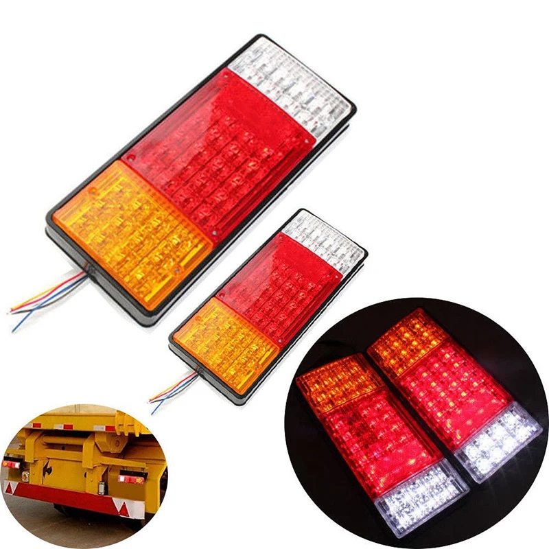 2x12V 12,5 Inch 44-светодиодный рабочими электрическими схемами сзади лодка прицеп задние фонари светильник Караван Лодка Грузовик индикаторная лампа