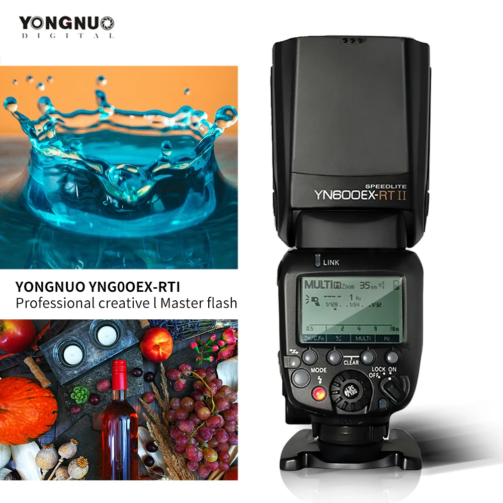 YONGNUO YN600EX-RT II ttl Master Flash Speedlite для камеры Canon 2,4G беспроводная 1/8000s HSS GN60 Поддержка авто/Ручное Масштабирование