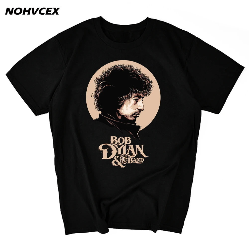 Качественная мужская рубашка из хлопка с коротким рукавом|bob dylan|t-shirt mencotton t-shirt |