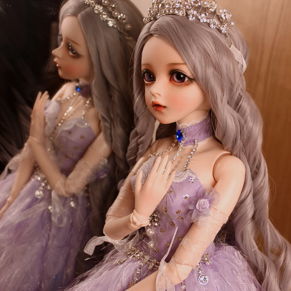 EVA BJD 1/3 фиолетовые звезды BJD кукла ручной работы макияж 24 дюйма 60 см+ стеклянные глаза+ аксессуары парики одежда обувь свадебный подарок игрушка