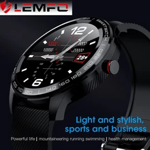 LEMFO Смарт-часы для мужчин ЭКГ монитор сердечного ритма и артериального давления 1,3 дюймов полный экран сенсорный IP68 Водонепроницаемые Смарт-часы