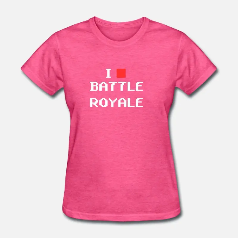 Women-Rose Red I Love Battle Royale, ретро Пиксельная игровая футболка, женская модная мужская футболка с круглым вырезом, одежда размера плюс S-5xl, топ в стиле хип-хоп - Цвет: Women-Rose Red