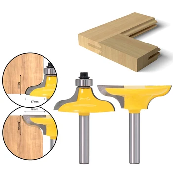 

2Pcs 8mm Professional Shank Door Frame Knitting Edging Router Bit Trimming for Woodwork Power Tools Wood Carving Milling Cutter