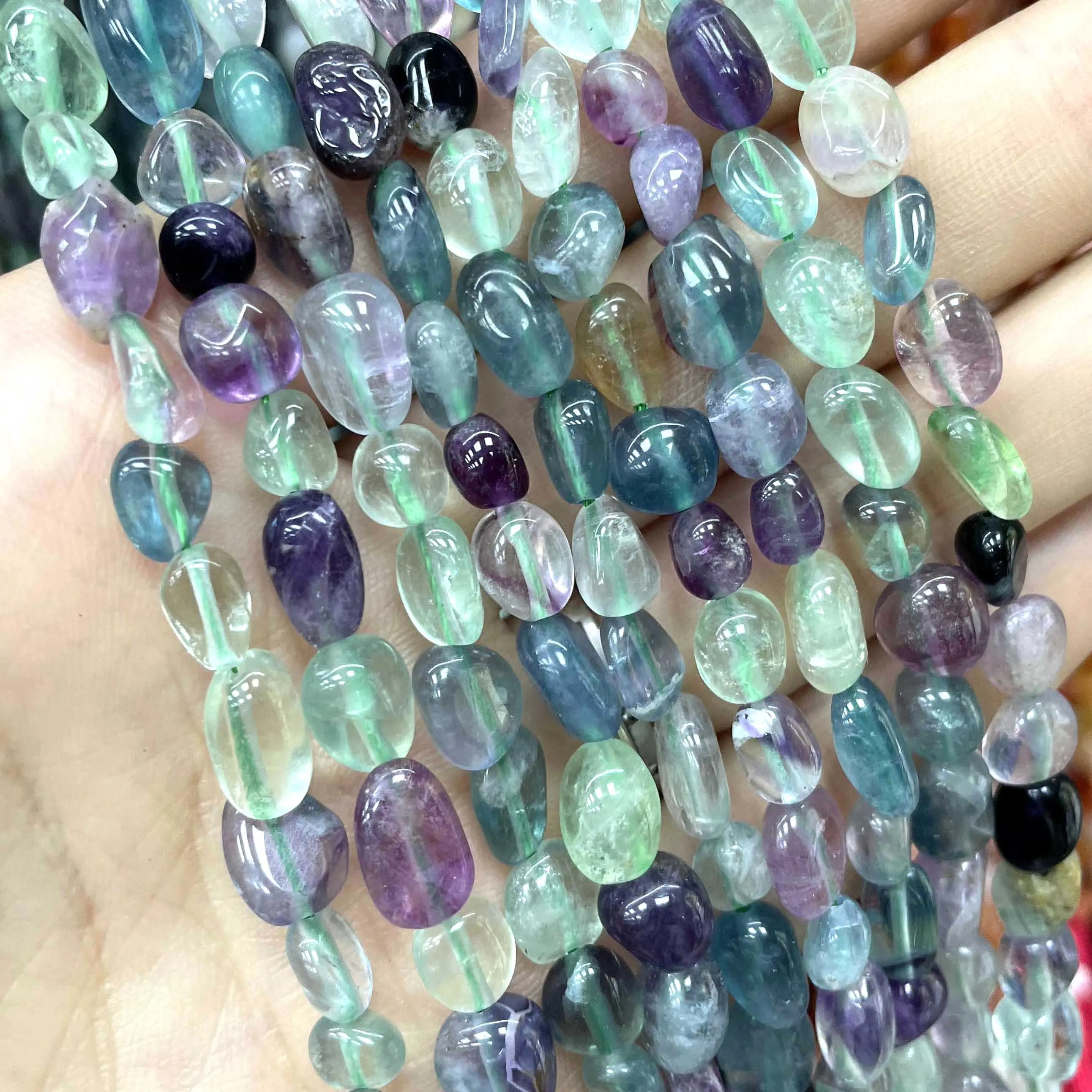 

Natural Irregular Colorful Fluorite Stone Loose Spacer Beads For Jewelry Making DIY Earrings Bracelet Necklace Accessories