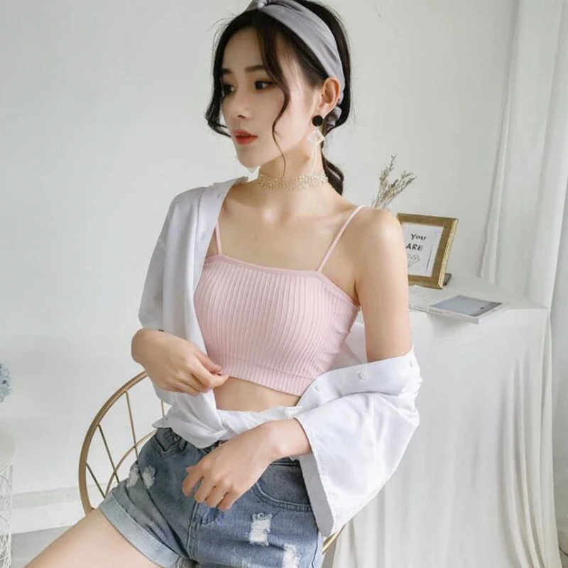Korean-Style Summer Women Slim Thin Lace Strapless Bra Comfortable Padded Brassiere Wrapped Chest Removable Chest Pad Tube Tops