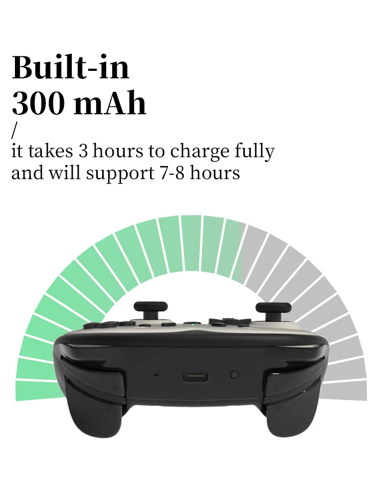DATA FROG Kawaii Wireless Gamepad Compatible Nintendo Switch Console Turbo Game Controller with Headphone jack for Switch Lite