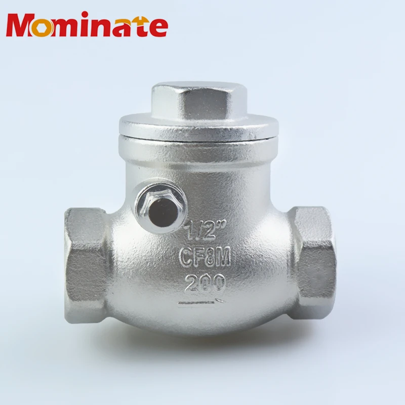 Color : Silver, Size : 1 1/4 FYTLKJ Stainless Steel Wire Mouth Horizontal Non-Return Valve 304 Stainless Steel Female Thread Swing Check Valve