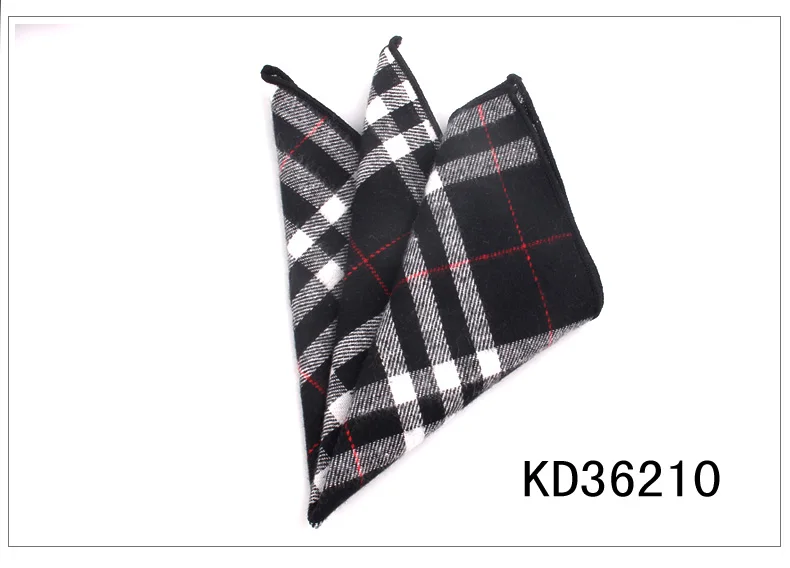 KD36210 Карманный платок для костюма для мужчин, клетчатый хлопковый носовой платок, мужские носовые платки, повседневные Костюмы, квадратный платок, полотенца, вечерние шарфы - Цвет: KD36210