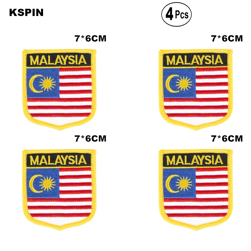 

Malaysia Shiled Shape flag patches national flag patches for Cothing DIY Decoration