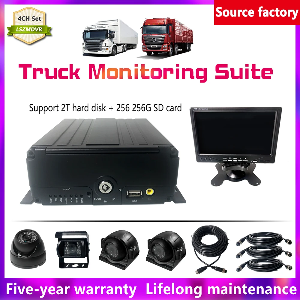 

LSZ Low-cost 4-channel HD SD card PAL/NTSC system CMSV6 monitoring platform Mobile DVR Suit
