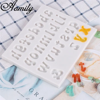 

Aomily 27 Holes 3D Alphabet Cake Silicone Molds Fondant Cake Decorating Chocolate Jello Candy Mold Resin Clay Mould Baking Tool