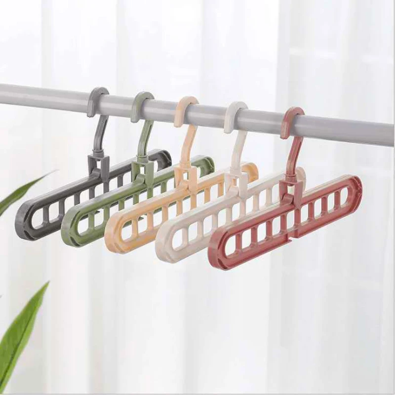 3D space saving hanger magic hanger with hook closet organizer nine hole rotating multi-function folding wardrobe drying clothes