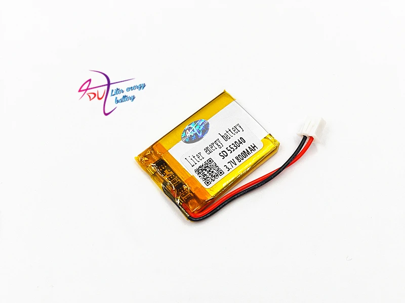 XH2.54 553040 3.7V 800mAh 603040 Lithium Polymer LiPo Rechargeable Battery For Mp3 Mp4 Mp5