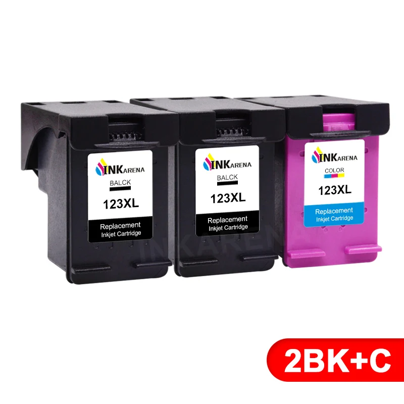 INKARENA 123XL сменный картридж для принтера для hp 123 с чернилами hp Deskjet 2133 2134 1110 2130 2132 3630 3632 3637 3830 4520 картриджи для принтеров - Цвет: 123XL BK X 2 C X 1