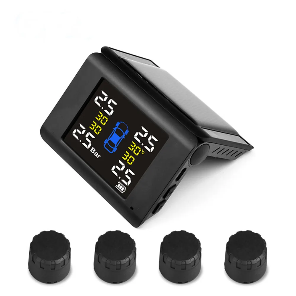 

Folding Wireless Tire Pressure Monitoring Alarm System TPMS for Hyundai For KIA Universal Digital Solar-Powered Car TPMS Sale
