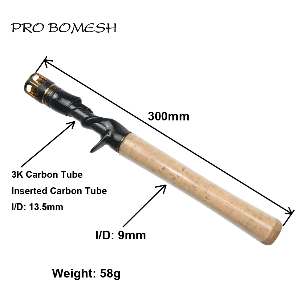 Pro Bomesh, 1 комплект, 58 г, разъемная литейная катушка, сиденье, 3 K, углеродная трубка, 2A класс, пробковый комплект, DIY, удочка, полюс, аксессуар, ремонтная удочка