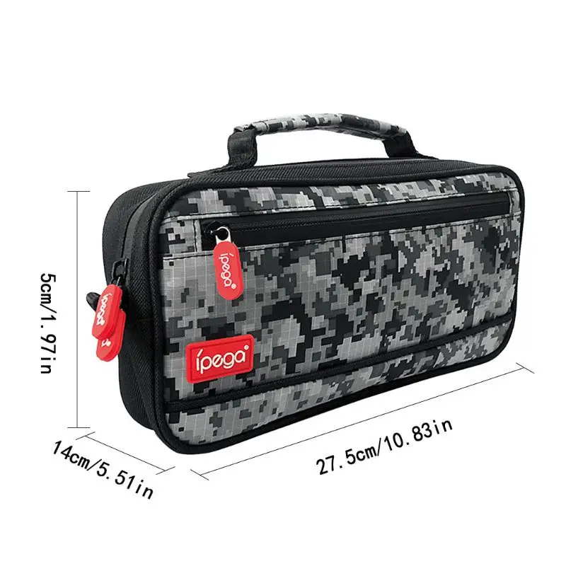 Portable Multi-functional Shoulder Bag Camouflage Carrying Case Storage Handbag for NS Switch Lite Console Accessories