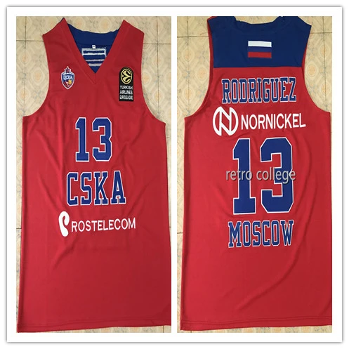 13 Sergio Rodriguez Cska Moscow Retro Throwback Basketball Jersey Stitched Custom Any Number Name Jerseys Basketball Jerseys Aliexpress