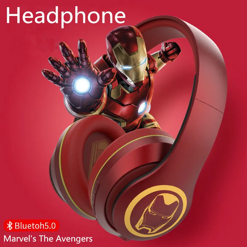 

Marvel Avengers Series Genuine Bluetooth 5.0 Headphone Wireless Foldable Headset Running HIFI Stereo Headphone For PC Cellphone