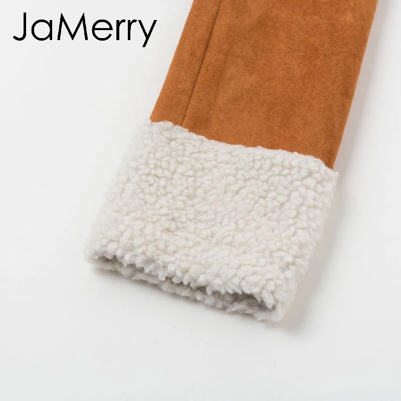 JaMerry/винтажное замшевое лоскутный мех, пальто для женщин, Осень-зима, пуговицы, карманы, женское теплое пальто, уличная шикарная длинная куртка