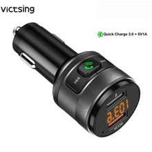 VicTsing FM Bluetooth передатчик автомобильный QC3.0 3.4A беспроводной передатчик приемник MP3 музыкальный плеер Автомобильный комплект радио адаптер Hands-Free