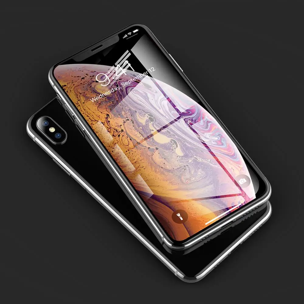 Рок 0,23 мм изогнутое закаленное стекло для iPhone XS Max анти-синий-легкий полный охват ультратонкий протектор экрана для iPhone XR пленка