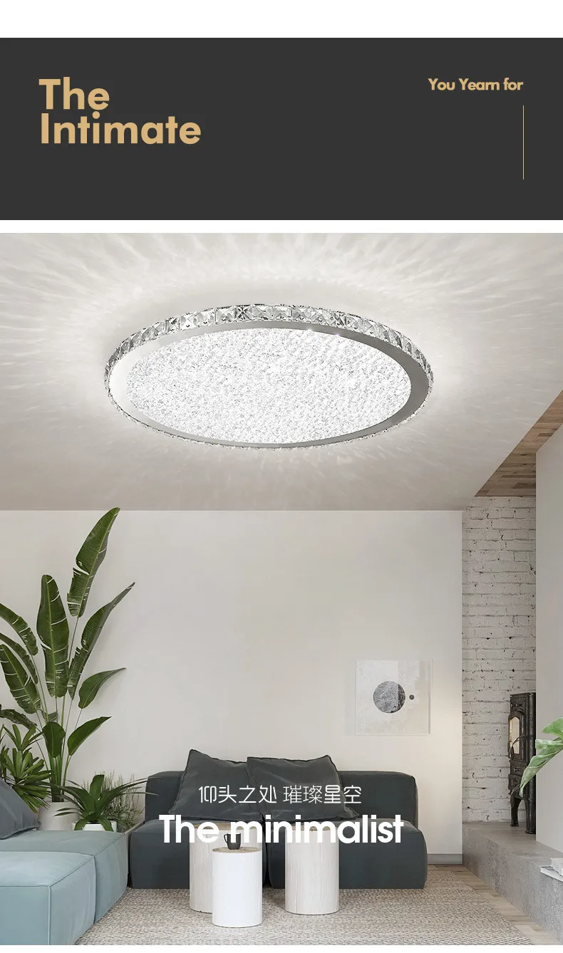 Crystal Ceiling Lamp diameter 22/35/60/80cm for living room bedroom Modern LED Ceiling Lights lamparas de techo plafondlam the range wall lights