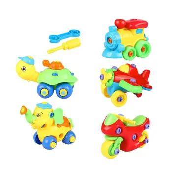 

Early Learning Education DIY Cartoon Model Assemble 3D Puzzle Disassembly Motorcycle Cars Jigsaw Kids Toys Children Gift