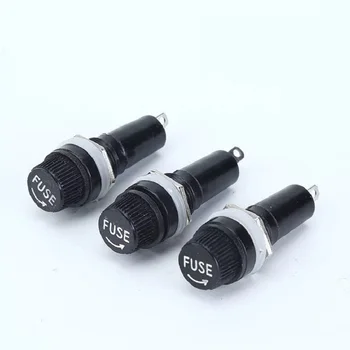 

10pcs glass fuse holders 5x20mm 6x30mm insurance tube socket fuse holder for insurance Panel Mount Fuse Holder