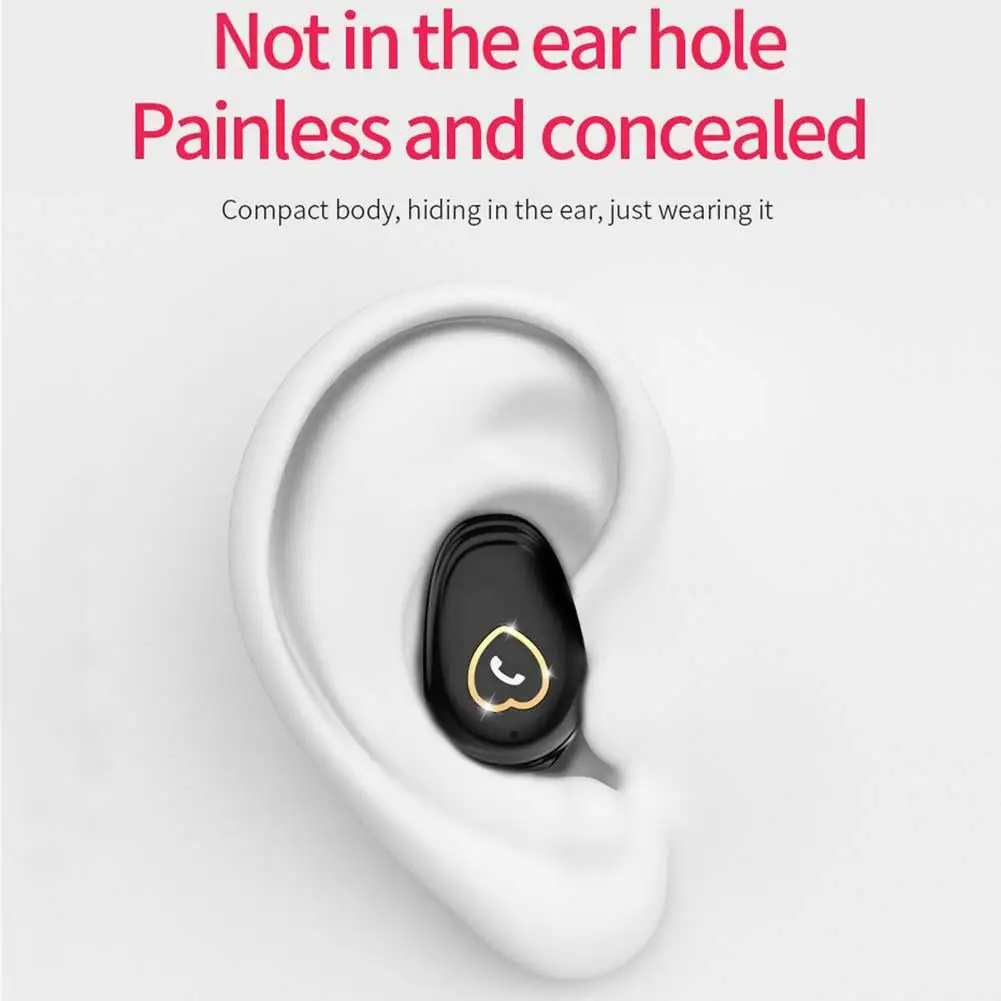 Wireless Bluetooth Earphone Mini Handsfree Earbud Noise Cancelling for iPhone 11 XR XS X 8 7Plus 6S Android Cell Phones