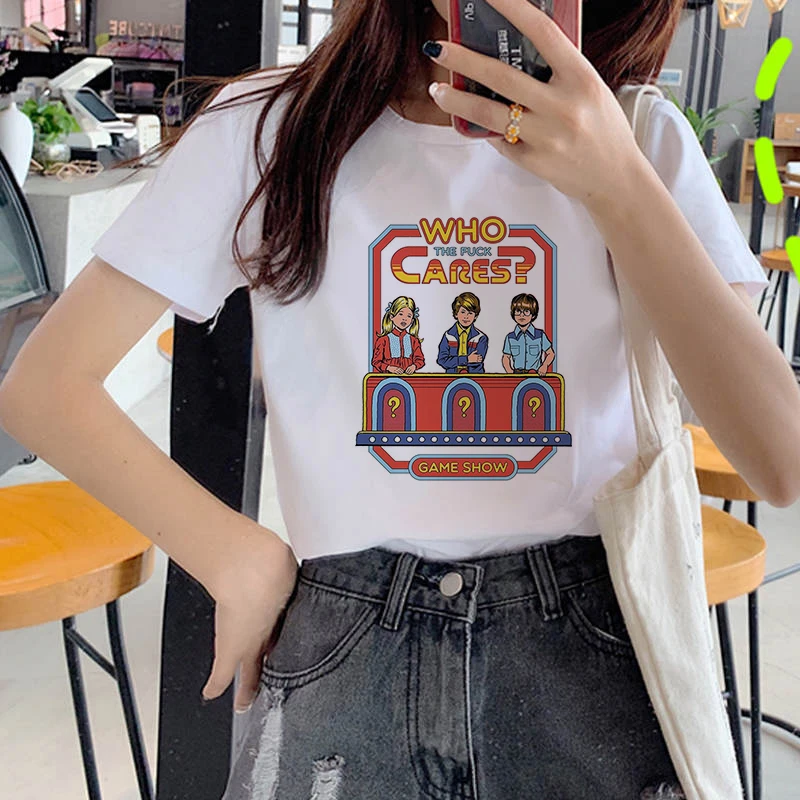 

2020 Summer T shirt Women Demon Death Scary Evil Satanism Harajuku Short Sleeve T-shirt Fashion Tops Tees Female