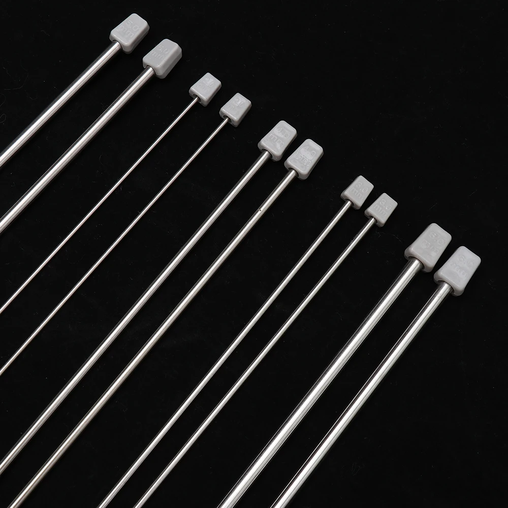 Lot de 6 aiguilles à tricoter en bambou 5 mm Taille US H (Taille 8