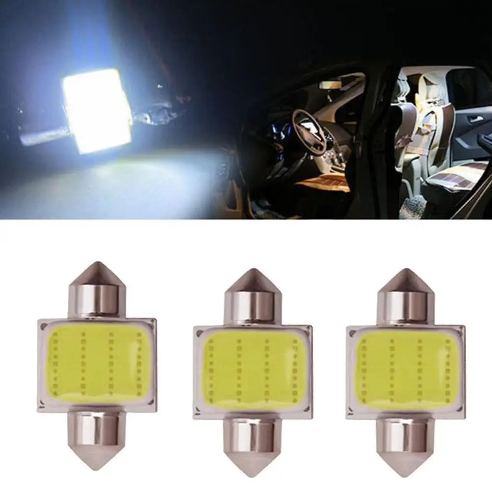 6 шт 12V светодиодный потолочный светильник/лампа для чтения дневные ходовые огни 12V Белый лампы для автомобилей номерного знака интерьер чтение светильник 1,2 W фары для автомобилей