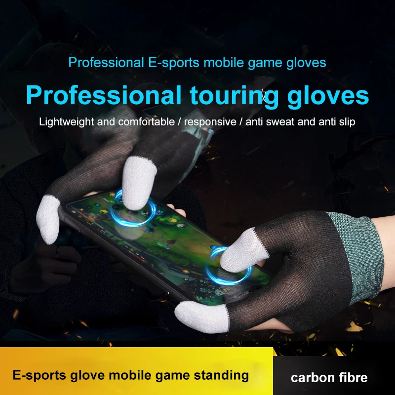 

1/3 Pairs Gaming Finger Cover for PUBG Mobile Game Anti-slip Nylon Sweatproof Breathable Palm Fingertip Gloves for Mobile Game