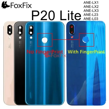 

Back Glass Cover For Huawei P20 Lite Battery Cover Door Panel P20 Lite Rear Door Housing Case With Fingerprint Button Nova 3e