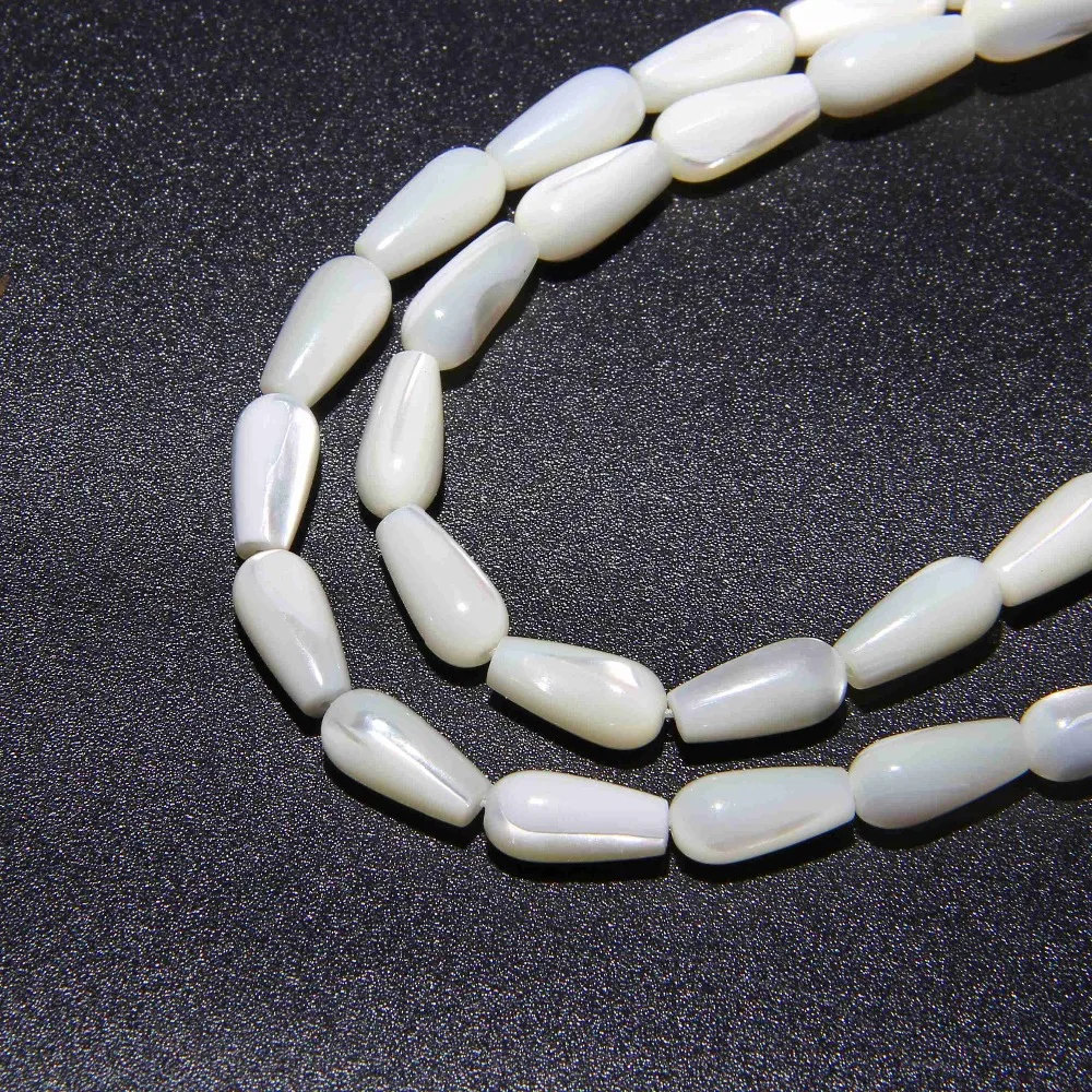 6-12MM Natural loose water drop white Trochus Shell Beads For Jewelry Making handmade DIY Charm Bracelets Necklaces Accessories | Украшения