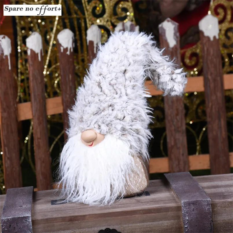 Креативный большой бородатый Санта-Клаус кукла Сидящая игрушка Chritsmas украшение для дерева Adornos De Navidad подарок на год Счастливого Рождества