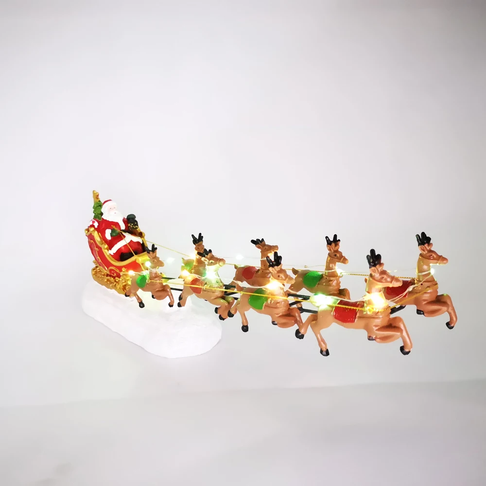 Зимний чудо-лейн Рождественский набор для строительства деревни Санта-Ловушка с оленем Светильник Настольный Декор