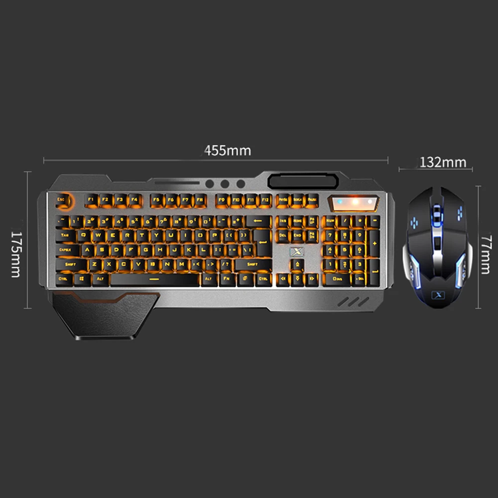 K680 перезаряжаемая беспроводная клавиатура, мышь, набор, игровая клавиатура с подсветкой, Игровая клавиатура, игровая мышь