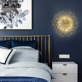 

Postmodern Gold Wall Light D45/60/80cm Golden Aluminium Wall Lamps Stairs Bathroom Bedroom Corridor Wall Sconce Lampara Fixture