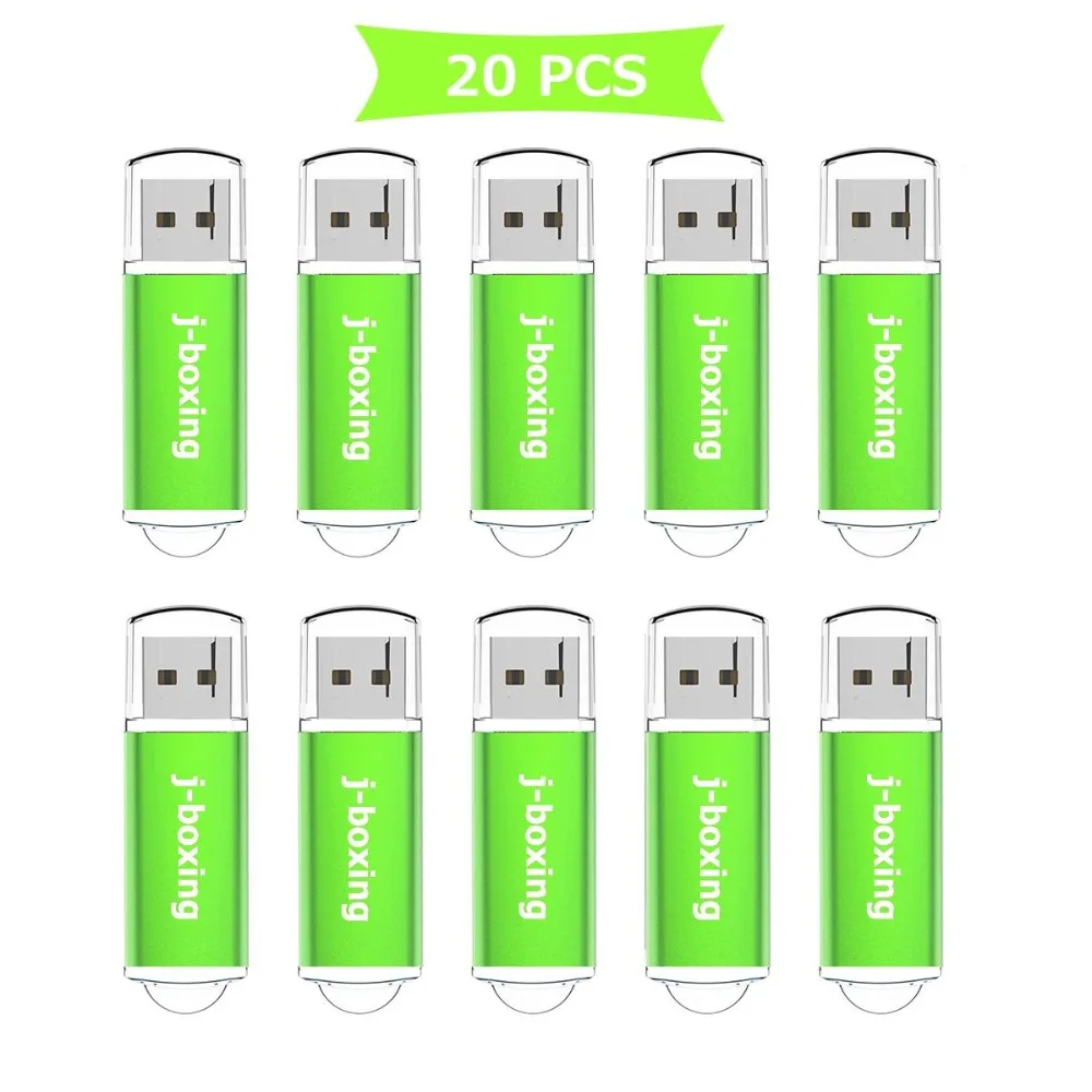 J-boxing 20 шт./лот USB флеш-накопитель, полная емкость, прямоугольная флеш-ручка, флеш-накопитель, карта памяти для ПК, ноутбука, планшета, Mac 64 МБ-32 Гб